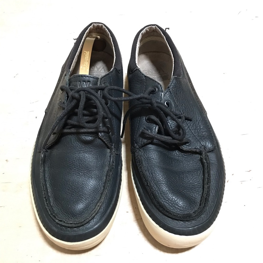 Vans OTW Black Leather Lace-Up Casual Sneakers Size 7.5